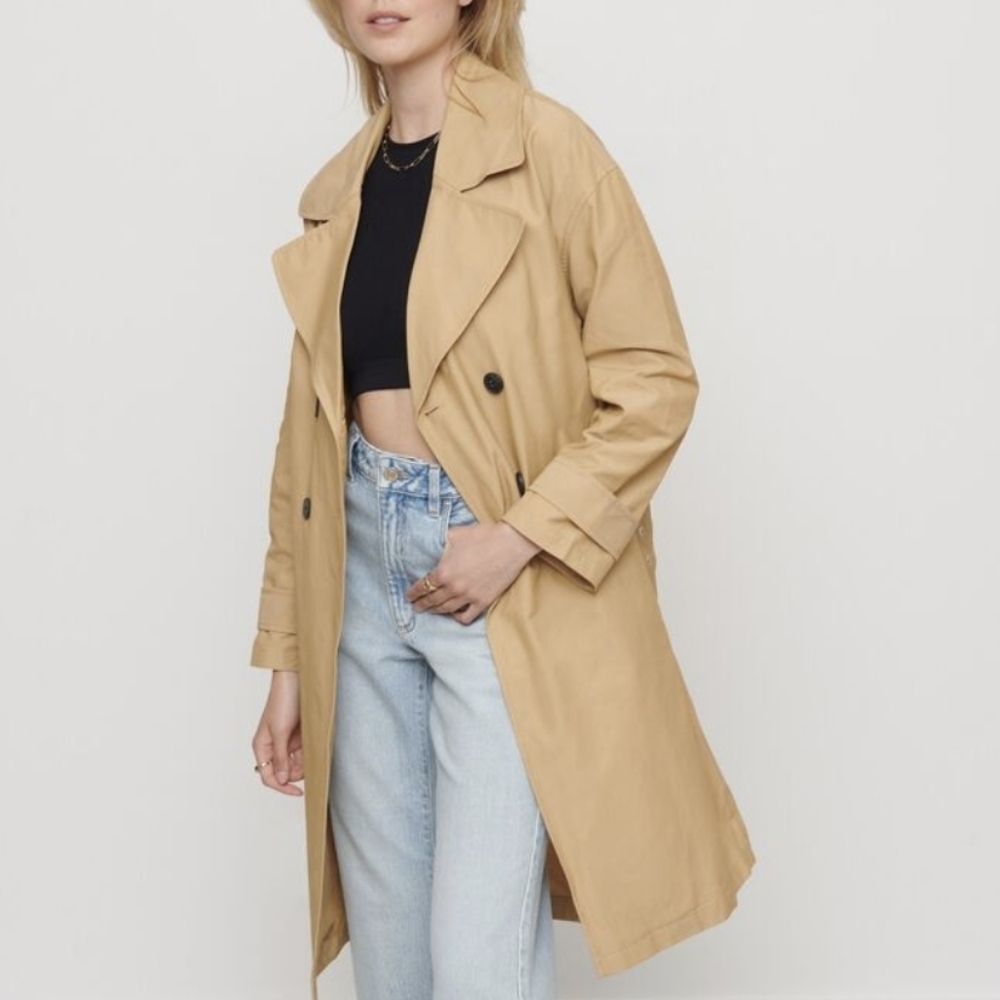 NWT Dynamite Belted Trench Coat - Picture 3 of 10